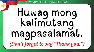 35 TAGALOG PHRASES FOR EVERYDAY CONVERSATIONS  Filipino Language Lesson [upl. by Barry741]