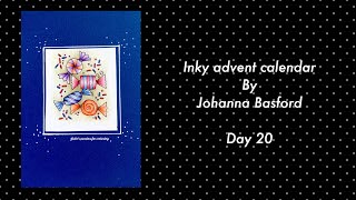 INKY ADVENT CALENDAR by Johanna Basford  day 20  prismacolor pencils [upl. by Eittap]