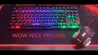 OMEN 3700X MFTEK RGB Rainbow Gaming Keyboard and Mouse Combo Compact 87 Keys Backlit review [upl. by Pejsach]