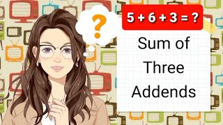 Addition  Finding the Sum of Three Addends Kindergarten [upl. by Laurena]