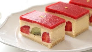 いちごのショートケーキ：フレジェの作り方＊クリスマス Strawberry Cake：Fraisier｜HidaMari Cooking [upl. by Adniuqal]