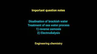 Reverse osmosis process  electrodialysis process  notes  engineering chemistry [upl. by Meesan929]