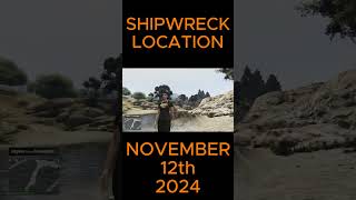 Shipwreck Location November 12th gta gtav gtaonline gaming gta5today gta5online treasurechest [upl. by Ailec]