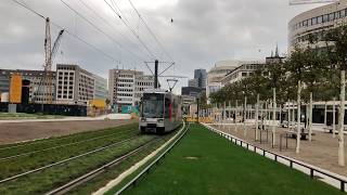 Straßenbahnen auf der Hofgartenstraße in Düsseldorf [upl. by Supen]