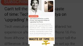 Tech Excutive Aditya Says on iPhone is Waste of Time iphone [upl. by Ahsitruc]