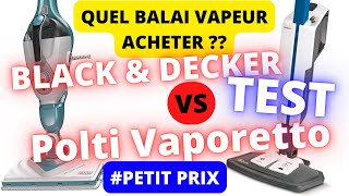 ❤️TOP 2  Meilleur Balais Vapeur 2023  Polti Vaporetto VS Black  Decker lidl test lequel choisir [upl. by Ellynn874]