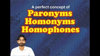 Homophones Homonyms Paronyms [upl. by Okimuk498]