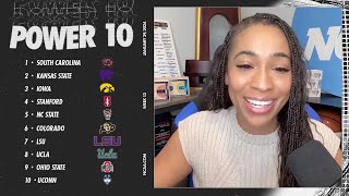 Womens basketball rankings Iowa reenters top 3 of Power 10 [upl. by Enialed]