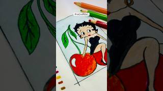 🍒Betty Boop👧🏻 paintingideas shortvideos diy shorts viralvideos viralshorts viral painting [upl. by Koloski]