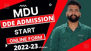 How to fill MDU DDE admission form online step by step full process  MDU Distance admission process [upl. by Asoral]