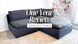 ALBANY PARK Review 1 YEAR Update  Kova Sofa  Cloud Couch dupe  Modular Sectional Sofa [upl. by Hodess]