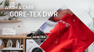 How to restore the GORETEX DWR durable water repellency  Wash amp Care [upl. by Nahama406]