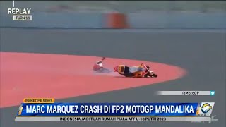 Marc Marquez Jatuh di FP2 MotoGP Mandalika [upl. by Mark]