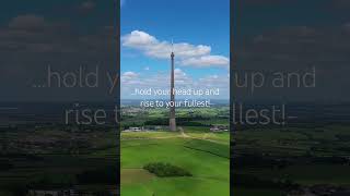 The Emley Moor Transmitting Station Tower in Huddersfield djimini3 dronevideo motivation [upl. by Oilenroc656]