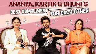 Kartik Aaryan Ananya Panday amp Bhumi Pednekar Share First Impressions [upl. by Leibrag]