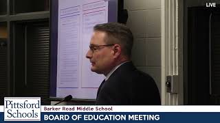 Pittsford Board of Education Meeting  April 5 2022 [upl. by Nnylkcaj]