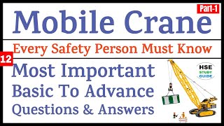 Mobile Crane Safety  Types of CranePartsCrane InspectionSafety DevicesHazardsPrecautions PART1 [upl. by Aynekal]