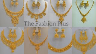 Latest 22k Gold NecklaceSet 2024 Designs with Weight and Price TheFashionPlus [upl. by Bolger]