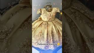 Beautiful cute baby girls gol frock design  heavy work ground for cute babytrending youtubeshort [upl. by Richarda]