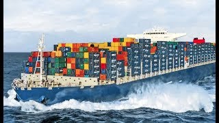 Biggest Container Ships In Storm Huge Rogue Waves [upl. by Ran]