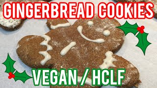 Gingerbread Cookies  VEGAN  HCLF [upl. by Suirtimid]