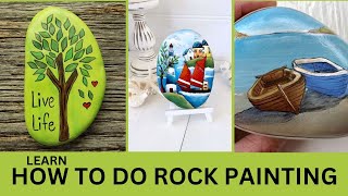 Rock painting ideas  Stone painting ideas Home decor ideas  Ideas world [upl. by Greabe]