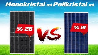 En Verimli Güneş Paneli Monokristal mi Polikristal mi Solar Panel Farkları [upl. by Bunder987]