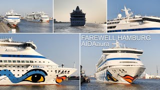 Farewell Hamburg AIDAaura mit Typhonbattle [upl. by Salta]