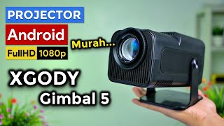 PROJECTOR ANDROID XGODY Gimbal 5  Proyektor Portable FullHD 1080p Murah [upl. by Didi884]