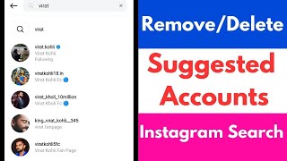 Remove Suggested Accounts on Instagram Search  How to Delete Instagram Search Suggestions [upl. by Elohcin]