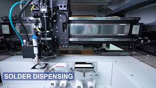 JET PRINTER SMT PCB SOLDER DISPENSING EGS ED100 1080p60fps [upl. by Castara]