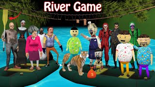 Gulli Bulli Playing River Crossing Game  Jungle Game  Gulli Bulli  Make Joke Of Horror [upl. by Kendry574]