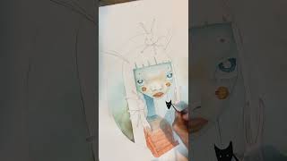 Watercolour painting with pencil underdrawing [upl. by Weiner]