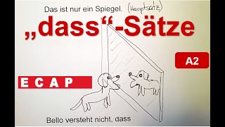 DASSSÄTZE NEBENSÄTZE GRAMMATIK A2 [upl. by Eardnoed]