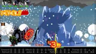 Patapon 3 Manboth Lord of the Snow Field Playthrough [upl. by Yornoc]