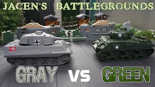 Gray vs Green  Plastic Army Men Nerf Wars [upl. by Retnuh]