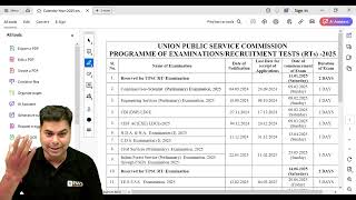 UPSC Calendar 2025 NDA CDS CAPF [upl. by Oiruam]