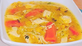 SOPA De POLLO Con GARBANZOS PASO A PASO Delicias de Fátima [upl. by Ysdnil]