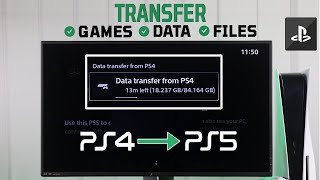 How to Transfer Games From PS4 to PS5 All Data [upl. by Noemys]