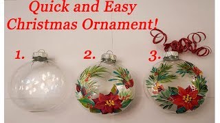 Learn to Paint  Make a Christmas Ornament DIY [upl. by Minnnie]