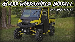 CanAm Defender Glass Windshield Install  SuperATV [upl. by Woodsum276]