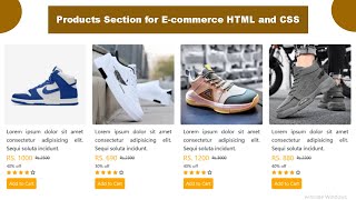 Built Product Section For ECommerce Website  HTML and CSS🔥 [upl. by Errot]