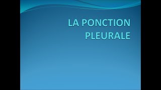 EST CE QUE VOUS CONNAISSEZ LA PONCTION PLEURAL [upl. by Aicilif]