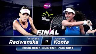 2017 Apia International Sydney Final Preview  Agnieszka Radwanska vs Johanna Konta [upl. by Conrad]