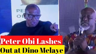 Peter Obi Exchanges Hot Words With Dino Melaye From The AriseTV Townhall Stage [upl. by Farrel]