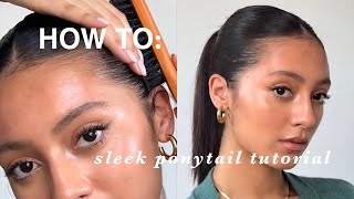 HOW TO Sleek Ponytail Tutorial model inspired  Sloan Byrd [upl. by Terrell]