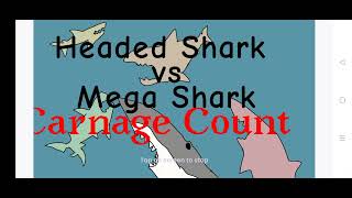 2 3 5 6Headed Shark vs Megalodon 2034 Carnage Count But Flipaclip [upl. by Ollayos]