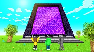 We Built A GIANT NETHER PORTAL On Squid Island Minecraft Survival [upl. by Vincelette640]