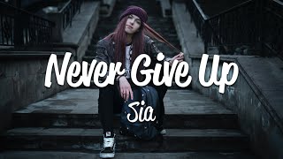 Sia  Never Give Up Lyrics [upl. by Buke468]