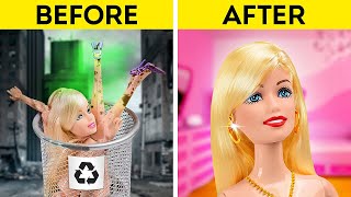 Barbie Transformation 😍🤩 Barbie Doll Makeover Hacks And Crafts 🌈 [upl. by Llemaj423]